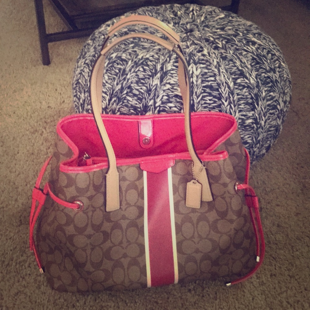 Coach brand handbag.